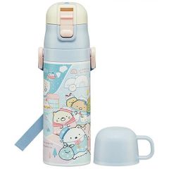 すみっコぐらし 水筒 ステンレスボトル 保温 保冷 超軽量 コンパクト 2WAY しろくまのふるさと スケーター