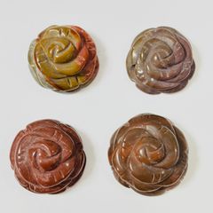 オーシャンジャスパー　ミニバラ　ブレスレットパーツ　４個