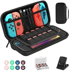 【令和7年新登場】Switch2対応 ケース EVAハードシェル 兼容switch/Switch有機ELモデル対応 収納バッグ 保護 大容量 防塵 防水 防振 10ゲームカードスロット 旅行には必須 ブラック