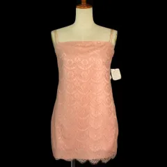 リエンダ rienda ワンピース キャミワンピ 総レース M ピンク