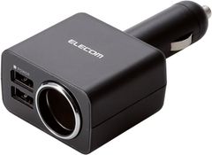 649 エレコム カーチャージャー シガーソケット24WUSB-A ×2 【iPhone13/ 12/ SE (第2世代)対応】 ブラック MPA-CCU06BK