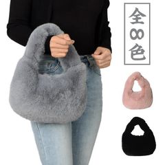 【送料無料】ピンク ファー バッグ トートバッグ レディース 全8色 バッグ エコファー フェイクファー ふわふわ ワンハンドル ハンドバッグ バッグ 軽量 ボア バッグ 手提げ 肩掛け#goudoudou3393