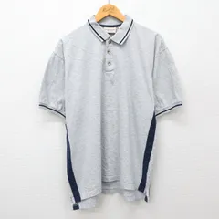 XL/古着 半袖 ポロ シャツ メンズ 00s 大きいサイズ コットン グレー 霜降り 24jul17 中古 トップス