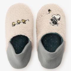 2WAYルームシューズ PEANUTS スヌーピー アフタヌーンティー ホワイト