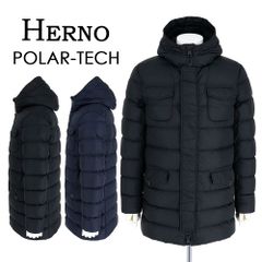 3425 HERNO ヘルノ ダウンコート 42 紺 軽量 POLAR-TECH - メルカリ