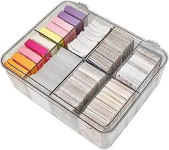 光輝堂（KOUKIDO） デッキストレージボックス トレカ収納 大容量 PSA対応 クリアカラー 防水 仕切り付き