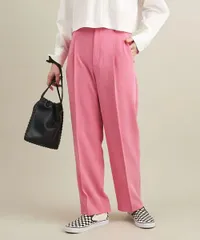 BEAUTY&YOUTH ダブルクロスタックワイド ストレートパンツPINK S