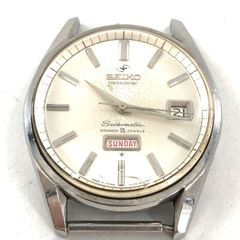 SEIKO セイコー weekdater ウィークデーター セイコーマチック 6128-8970 35石 SS/AT ホワイト文字盤 稼働【OE-858】