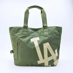 MLB(メジャーリーグ)  ドジャース ナイロントートバッグ カーキ