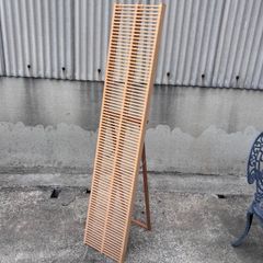 北欧レトロ 木製フレーム 帆布 パーティション パーテーション 衝立