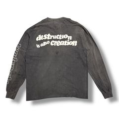 参考上代41800円 未使用品 READYMADE 24SS LS T DESTRUCTION デストラクション カットソー 長袖Tシャツ レディメイド RE-CO-BK-00-00283 ブラックのサムネイル