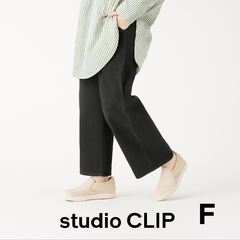 AB0250 【送料無料】studio CLIP スタディオクリップ　アソートオトナチェックパンツ　ブラック系　フリーサイズ　レディース　春　秋　冬