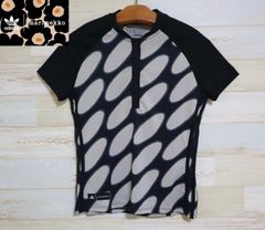 新品 定価9900円 adidas marimekko アディダス マリメッコ レディース　ゴルフ　ウエア　半袖プリントボタン スタンドカラーシャツ　　HS8950