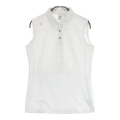 サイズ：L DESCENTE GOLF デサントゴルフ  ノースリーブポロシャツ  ホワイト系 [240101353218]# ゴルフウェア レディース ストスト