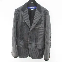 ジュンヤワタナベマン JUNYA WATANABE MAN コムデギャルソン COMME des GARCONS WL-J001 AD2013 テーラード ジャケット パッチワーク S 灰系 グレー 日本製 綿 コットン 毛 ウールのサムネイル