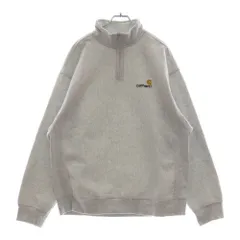 CARHARTT (カーハート) HALF ZIP AMERICAN SCRIPT SWEAT ハーフジップ アメリカン スクリプトプルオーバースウェット トレーナー グレー