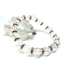 クラック水晶 パワーストーン ブレスレット  8mm （ピンク）メンズ・レディース　男性・女性　数珠ブレス　開運 [21]