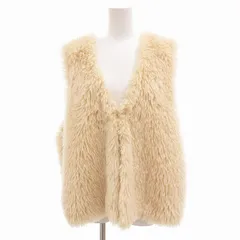 ダブルクローゼット w closet 美品 ボリューム フェイクファー ベスト F 白 オフホワイト /FF