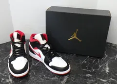 77.Nike Air Jordan 1 Mid White/Gym Red Black 27.5cm スニーカー