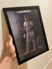 ドジャース　大谷翔平　ワールドシリーズチャンピオン　A4ポスター　フレーム付き