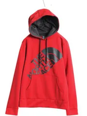 【お得なクーポン配布中!】 ノースフェイス プリント フード パーカー メンズ S / 古着 The North Face ジャージ 素材 ストレッチ 裏 フリース プルオーバー ツートン