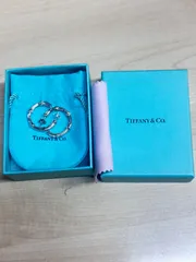 【極美品】 ティファニー バンブー フープ ピアス 鏡面仕上げ A447 極美品】 ティファニー バンブー フープ ピアス 鏡面仕上げ A447