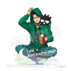 進撃の巨人×サンリオキャラクターズ4 ビッグアクリルスタンド リヴァイ×バッドばつ丸 進撃の巨人 進撃 サンリオ 新品 正規品 【TBSグロウディア】