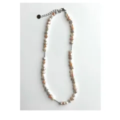 淡水パール ネックレス ステンレス ケシパール