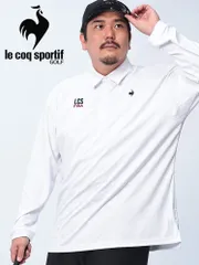 le coq sportif ルコックスポルティフ 長袖 ポロシャツ 大きいサイズ メンズ ドライ ストレッチ ジャガード トップス ゴルフ スポーツ 2L 3L 4L 5L ホワイト