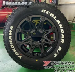ノーマル車高対応 ジムニー JB64 JB23 JA11 JA12 タイヤホイール4本セット BountyCollection BDX08 ヨコハマ ジオランダー G15 AT  185/85R16 ホワイトレターのサムネイル
