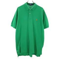 Polo by Ralph Lauren ポロバイラルフローレン 半袖 ポロシャツ L グリーン 鹿の子 メンズ 古着