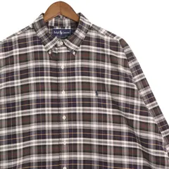 90's 旧タグ ラルフローレン 長袖ボタンダウンシャツ 古着 メンズUS-2XLサイズ チェック柄 sc-0286n