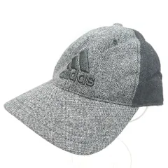◇ adidas アディダス キャップ グレーブラック サイズフリー(57~59cm) メンズ E  【1408060051373】