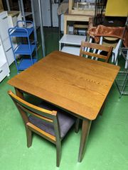ニトリ　オーク75テーブル　ポルテチェア　セット