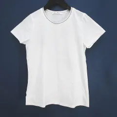 ブランベール blancvert 半袖 カットソー 38 白系 ホワイト 綿 コットン