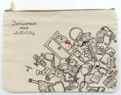 【中古】バッグ ドラえもん＆ハローキティ(ひみつ道具/ホワイト) ミニポーチ 「ドラえもん×ハローキティ」