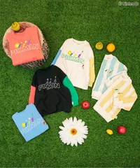 完売品　BREEZE 　ピクミンコラボ ブルゾン　リバーシブル　130 ピクミン」デザインの子ども服「リバーシブルボアブルゾン