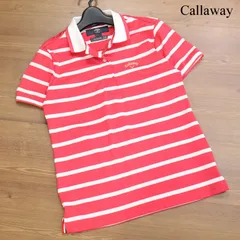 Callaway キャロウェイ 春夏 DRYSPORT♪ 吸汗速乾 半袖 ボーダー ポロシャツ Sz.M　レディース ゴルフ
