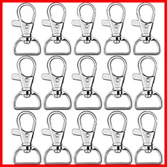 【セール中】サムコス ナスカン キーホルダー 回転フック 金具 パーツ DIY用 アクセサリーナスカン 手芸用品 手作り シルバー 25個入り