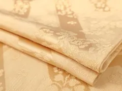 平和屋着物▽上質な色無地 単衣 香色 正絹 逸品 CAAQ0035vf