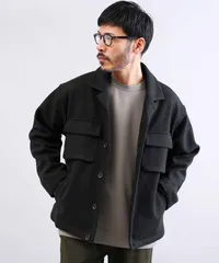 新品 未使用 JIGGYS SHOP(ジギーズショップ)テックメルトン裏フリースジャケット 217605 ブラック