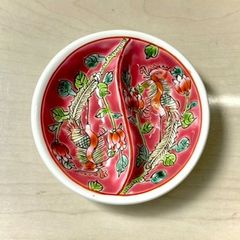 樋山真弓 木瓜型小皿 赤絵 樹に鳥図 - メルカリ