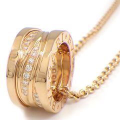 ブルガリ BVLGARI ネックレス B-zero1 ビーゼロワン デザイン レジェンド パヴェ ダイヤモンド K18PG 【中古】のサムネイル