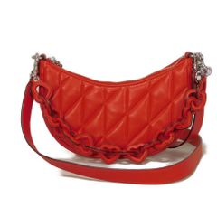 COACH コーチ ミラ ハート ストラップ バッグ 現行 Cロゴチャーム ナッパ 2WAY クロスボディ ピロー キルティング レッド ショルダーバッグ CP223