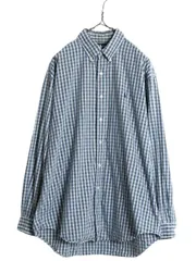 【お得なクーポン配布中!】 90s ラルフローレン チェック 長袖 ボタンダウン シャツ メンズ L / 古着 90年代 オールド ポロ 長袖シャツ コットン 薄手 マルチカラー BD