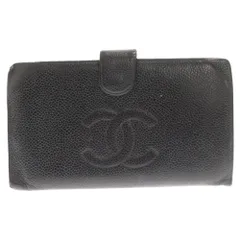CHANEL (シャネル) ココマーク がま口 キャビアスキンロングウォレット 長財布 ブラックのサムネイル