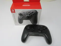 ◆ジャンク Nintendo 任天堂 Switch スイッチ NintendoSwitchProコントローラー プロコン ブラック 箱付 現状品◆13922