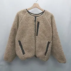 ■ ⊇ FREAK'S STORE フリークスストア リバーシブル 長袖 ボアブルゾン サイズS ベージュ レディース E  【1411280021460】