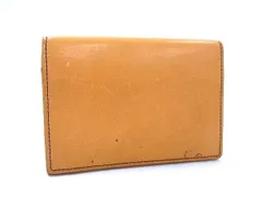 ■美品■ TAKEO KIKUCHI タケオキクチ レザー カードケース カード入れ 名刺入れ メンズ ライトブラウン系 DF3547