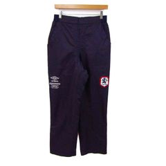 アンブロ パンツ ボトムス 中綿入り イングランド代表 サッカー 大きいサイズ メンズ Oサイズ ネイビー UMBRO 【中古】